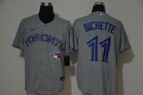 Wholesale Cheap Men's Toronto Blue Jays #11 Bo Bichette Grey Stitched MLB Cool Base Nike Jersey