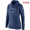 Wholesale Cheap Women's Nike New York Giants Heart & Soul Pullover Hoodie Dark Blue