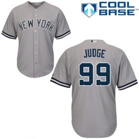 Wholesale Cheap Yankees #99 Aaron Judge Grey Cool Base Stitched Youth MLB Jersey