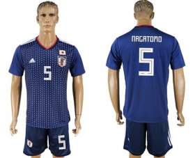 Wholesale Cheap Japan #5 Nagatomo Home Soccer Country Jersey