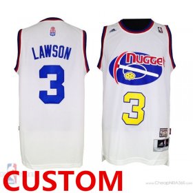 Wholesale Cheap Men\'s Custom Nuggets ABA Hardwood Classic Swingman White Jersey