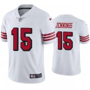 Cheap Mens San Francisco 49ers #15 Jauan Jennings Nike White Retro 1994 75th Anniversary Throwback Classic Limited Jersey