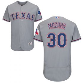 Wholesale Cheap Rangers #30 Nomar Mazara Grey Flexbase Authentic Collection Stitched MLB Jersey