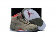 Wholesale Cheap Kids Air Jordan 5 Camo Dark stucco/University red