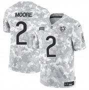 Cheap Men's Chicago Bears #2 DJ Moore 2024 F.U.S.E Arctic Camo Salute To Service Limited Stitched Football Jersey