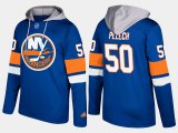 Wholesale Cheap Islanders #50 Adam Pelech Blue Name And Number Hoodie