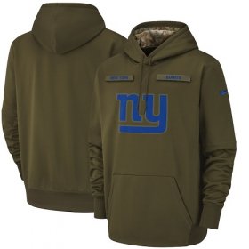 Wholesale Cheap Men\'s New York Giants Nike Olive Salute to Service Sideline Therma Performance Pullover Hoodie