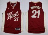 Wholesale Cheap Men's Miami Heat #21 Hassan Whiteside Revolution 30 Swingman 2015 Christmas Day Red Jersey