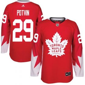 Wholesale Cheap Adidas Maple Leafs #29 Felix Potvin Red Team Canada Authentic Stitched NHL Jersey