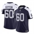 Cheap Men's Dallas Cowboys #60 Tyler Guyton Navy White 2024 Draft F.U.S.E Thanksgiving Vapor Untouchable Limited Football Stitched Jersey