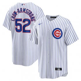 Cheap Men\'s Chicago Cubs #52 Pete Crow-Armstrong White 2024 Cool Base Stitched Baseball Jersey