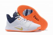 Wholesale Cheap Nike PG 3 Drak Blue White Gold