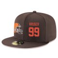 Wholesale Cheap Cleveland Browns #99 Stephen Paea Snapback Cap NFL Player Brown with Orange Number Stitched Hat