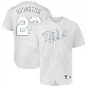 Wholesale Cheap Minnesota Twins #23 Nelson Cruz Boomstick Majestic 2019 Players\' Weekend Flex Base Authentic Player Jersey White