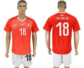 Wholesale Cheap Switzerland #18 Mehmedi Red Home Soccer Country Jersey