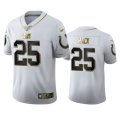 Wholesale Cheap Indianapolis Colts #25 Marlon Mack Men's Nike White Golden Edition Vapor Limited NFL 100 Jersey