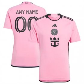 Cheap Men\'s Inter Miami CF Custom Pink 2024-25 Home Soccer Jersey