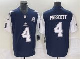 Wholesale Cheap Men's Dallas Cowboys #4 Dak Prescott Navy 2023 F.U.S.E. With 1960 Patch Vapor Limited Stitched Football Jersey