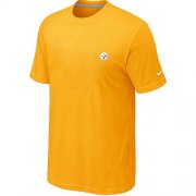 Wholesale Cheap Nike Pittsburgh Steelers Chest Embroidered Logo T-Shirt Yellow