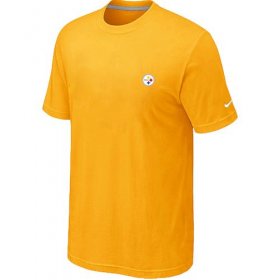 Wholesale Cheap Nike Pittsburgh Steelers Chest Embroidered Logo T-Shirt Yellow