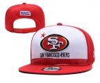 Wholesale Cheap 49ers Team Logo Red 2019 Draft Adjustable Hat YD