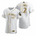 Wholesale Cheap Toronto Blue Jays #12 Roberto Alomar White Nike Men's Authentic Golden Edition MLB Jersey