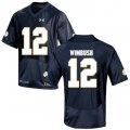 Wholesale Cheap Notre Dame Fighting Irish 12 Brandon Wimbush Navy College Football Jersey