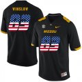 Wholesale Cheap Missouri Tigers 83 Kellen Winslow Black USA Flag Nike College Football Jersey