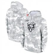 Men's Chicago Bears 2024 Arctic Camo Salute To Service Club Fleece Pullover Hoodie