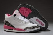 Wholesale Cheap Womens Air Jordan 3 Shoes White/Pink/Black