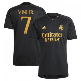 Men\'s Real Madrid #7 Vini Jr. Black 2023-24 Soccer Jersey