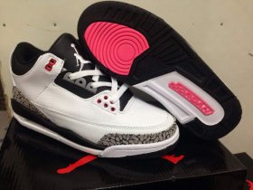 Wholesale Cheap AIR JORDAN 3 RETRO INFRARED 23 Shoes White/Cement Grey-Infrared 23-Black