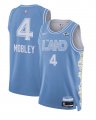 Cheap Men's Cleveland Cavaliers #4 Evan Mobley Light Blue 2024-25 City Edition Stitched Jersey