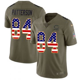 Wholesale Cheap Nike Bears #84 Cordarrelle Patterson Olive/USA Flag Youth Stitched NFL Limited 2017 Salute To Service Jersey