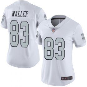 Wholesale Cheap Nike Raiders #83 Darren Waller White Women\'s Stitched NFL Limited Rush Jersey