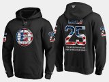 Wholesale Cheap Bruins #25 Brandon Carlo NHL Banner Wave Usa Flag Black Hoodie