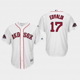 Wholesale Cheap Red Sox #17 Nathan Eovaldi White New Cool Base 2018 World Series Champions Stitched MLB Jersey