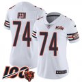 Wholesale Cheap Nike Bears #74 Germain Ifedi White Women's Stitched NFL 100th Season Vapor Untouchable Limited Jersey