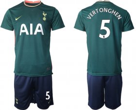 Wholesale Cheap Men 2020-2021 club Tottenham Hotspur away 5 green Soccer Jerseys