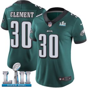 Wholesale Cheap Nike Eagles #30 Corey Clement Midnight Green Team Color Super Bowl LII Women\'s Stitched NFL Vapor Untouchable Limited Jersey