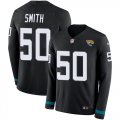 Wholesale Cheap Nike Jaguars #50 Telvin Smith Black Team Color Men's Stitched NFL Limited Therma Long Sleeve Jersey