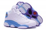 Wholesale Cheap Air Jordan 13 Retro Shoes White/blue-purple