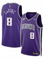 Cheap Men's Sacramento Kings #8 Zach LaVine Purple 2025 Classic Edition Stitched Basketball Jersey