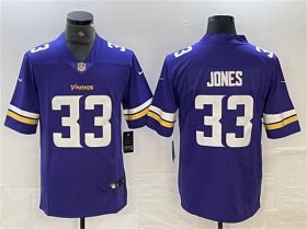 Cheap Men\'s Minnesota Vikings #33 Aaron Jones Purple Vapor Untouchable Limited Stitched Jersey