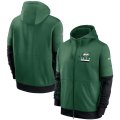 Wholesale Cheap New York Jets Nike Sideline Impact Lockup Performance Full-Zip Hoodie Green