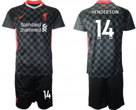 Wholesale Cheap Men 2020-2021 club Liverpool Second away 14 black Soccer Jerseys