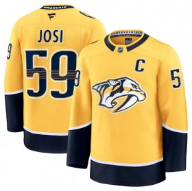 Men\'s Nashville Predators #59 Roman Josi Gold 2024-25 Home Stitched Hockey Jersey