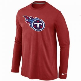 Wholesale Cheap Nike Tennessee Titans Logo Long Sleeve T-Shirt Red