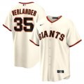 Cheap Men's San Francisco Giants #35 Justin Verlander Nike Cream Home Replica Jersey