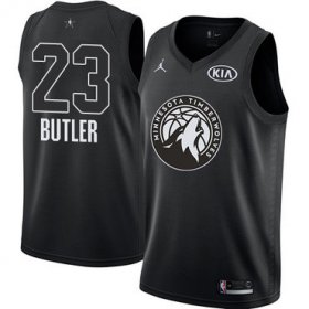 Wholesale Cheap Nike Timberwolves #23 Jimmy Butler Black NBA Jordan Swingman 2018 All-Star Game Jersey